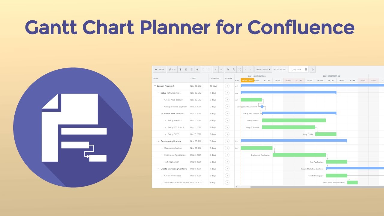 Gantt Chart Planner for Confluence Demo