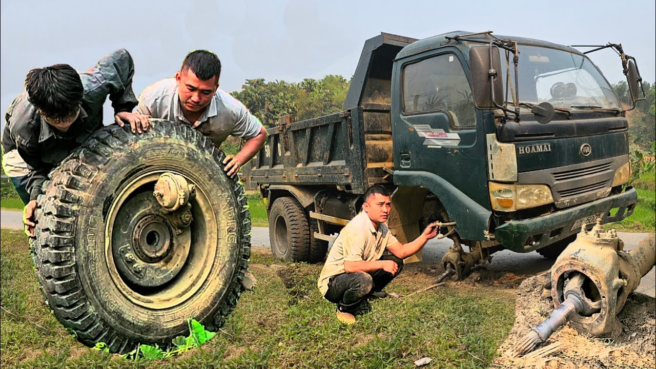 60 Minutes To Repair A Broken Front Drive Shaft, Tire Fell Out On The Road - 