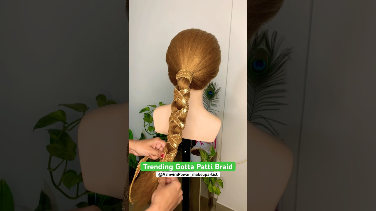 Trending Gotta Patti Braid | Elegant & Festive Hairstyle ✨💖 