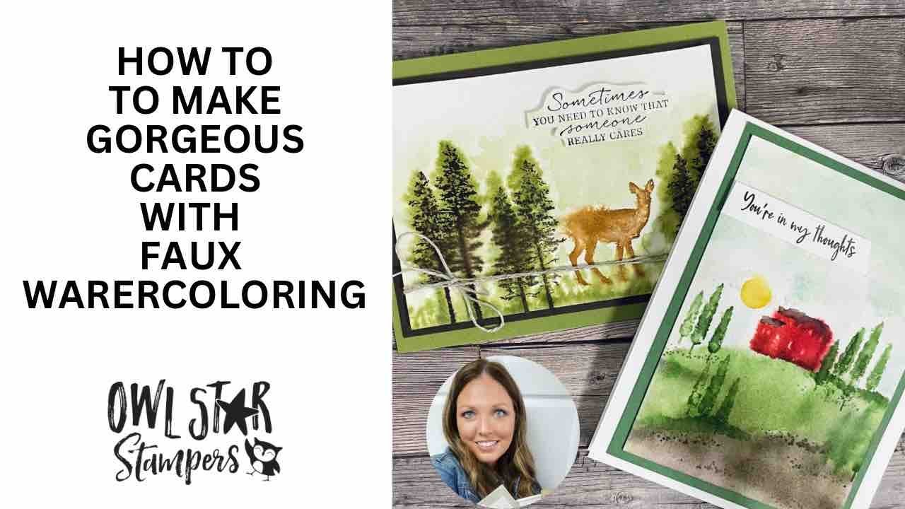 Faux Watercoloring Techniques for Card Making