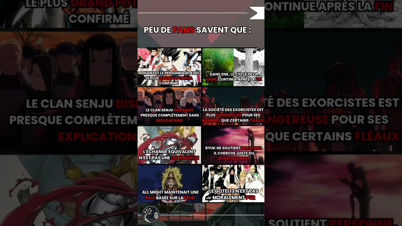 8 V&Eacute;RIT&Eacute;S D&Eacute;RANGEANTES QUE LES FANS D'ANIMES IGNORENT ! 🤫😱⚠️