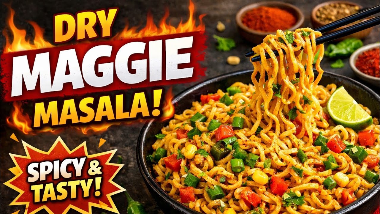 Latest Street Food Videos in Hyderabad | Dry Maggi Masala Special 😋🔥