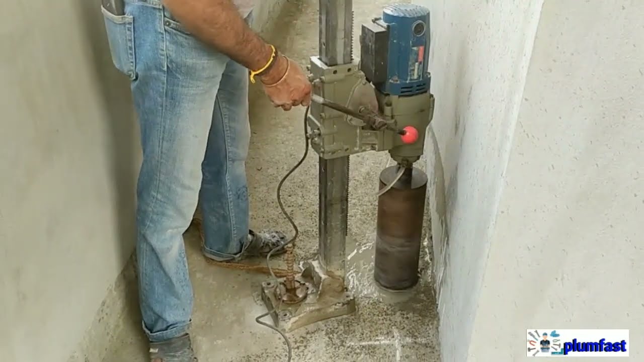 RCC wall core cutting machine | how to use core cutting drill machine