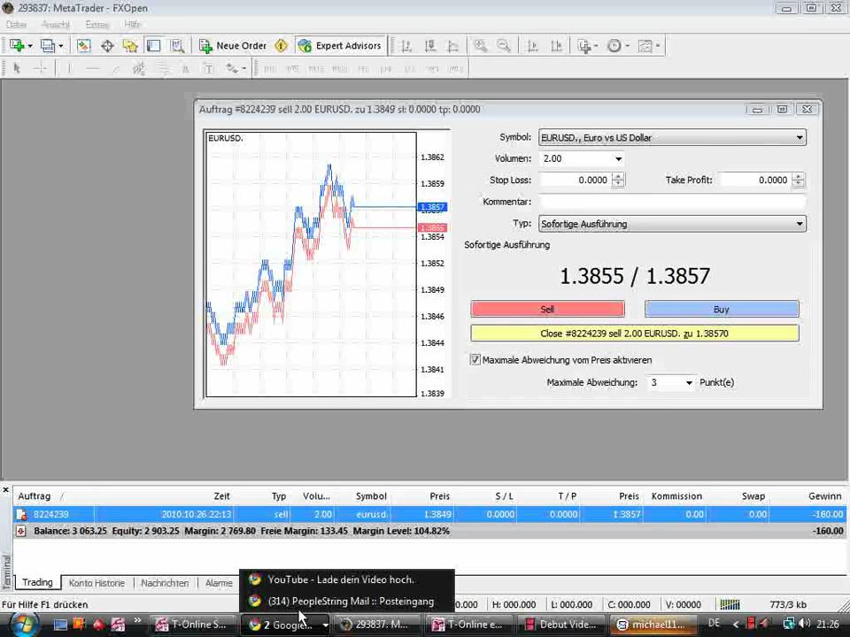 Michi tradet mit seinem Forex Konto Tradingkurs Teil 3 Episode 2