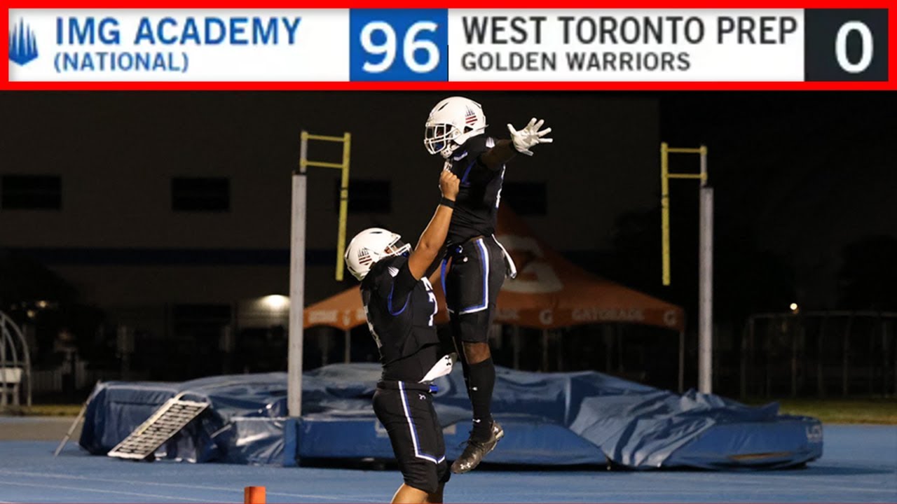 The most EMBARRASSING loss in high school football history (IMG Academy 96-0 vs. West Toronto Prep)