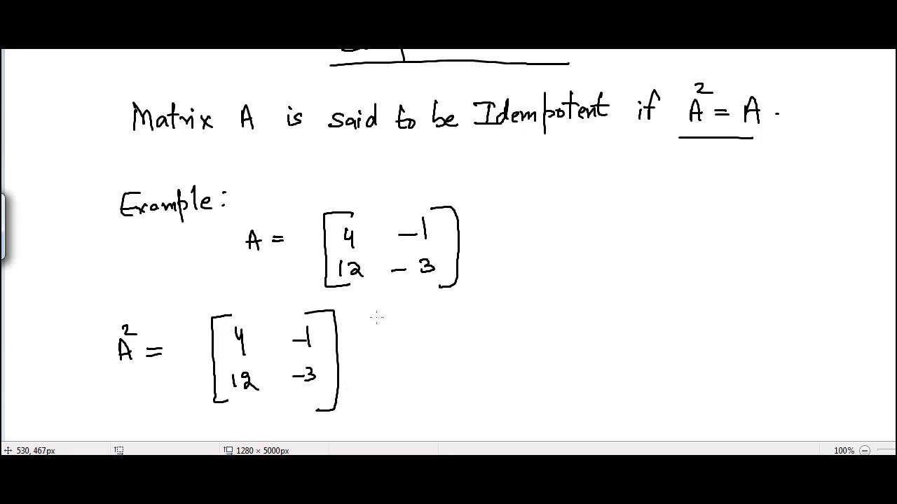 What is Idempotent Matrix?