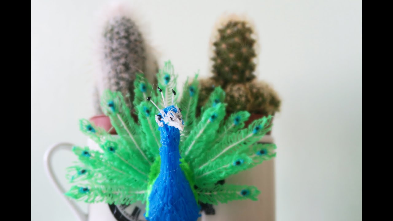 3d pen art - How to make a 3d peacock/3d pen creation/DIY-The Future Pen