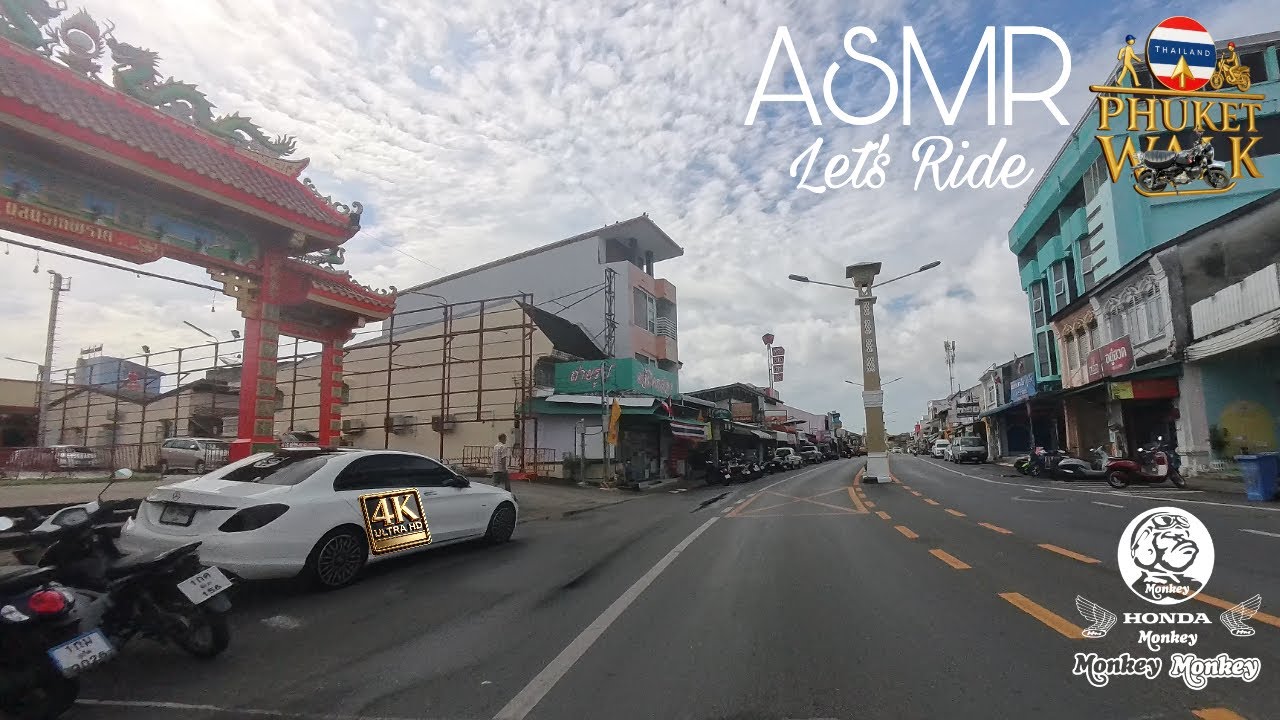 Phuket Thailand Motorcycle Ride ASMR 4K 🇹🇭 Honda Monkey Relaxing Ride
