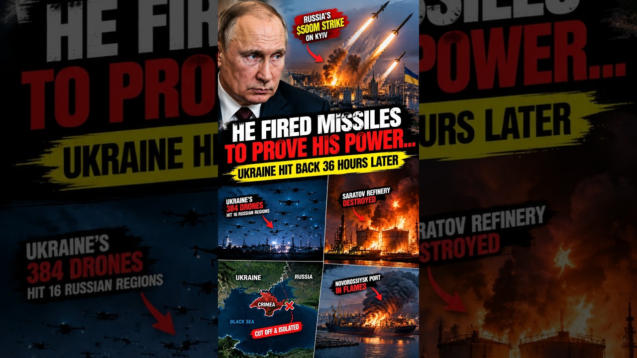 Putin Fired Missiles at Kyiv &mdash; 36 Hours Later, Russia Was on Fire.