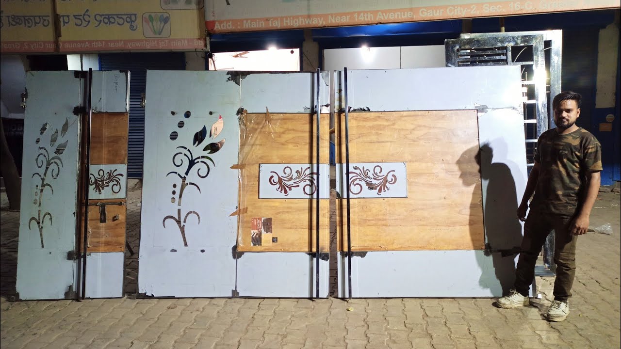 Double modern Gate making !! Modern Steel gate