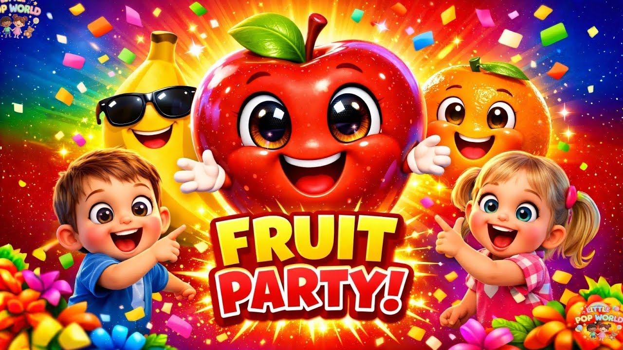 Fruit Party Song 🍎 | Fun Healthy Fruits Dance Song for Kids | Nursery Rhymes 2026 #kidssongs 
