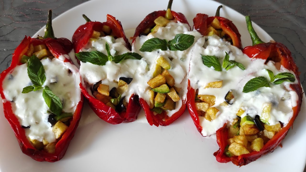 👍KIRMIZI BİBER SANDALI/MEZE TARİFİ ❤️ KAPYA BİBER YATAĞINDA KIZARTMA