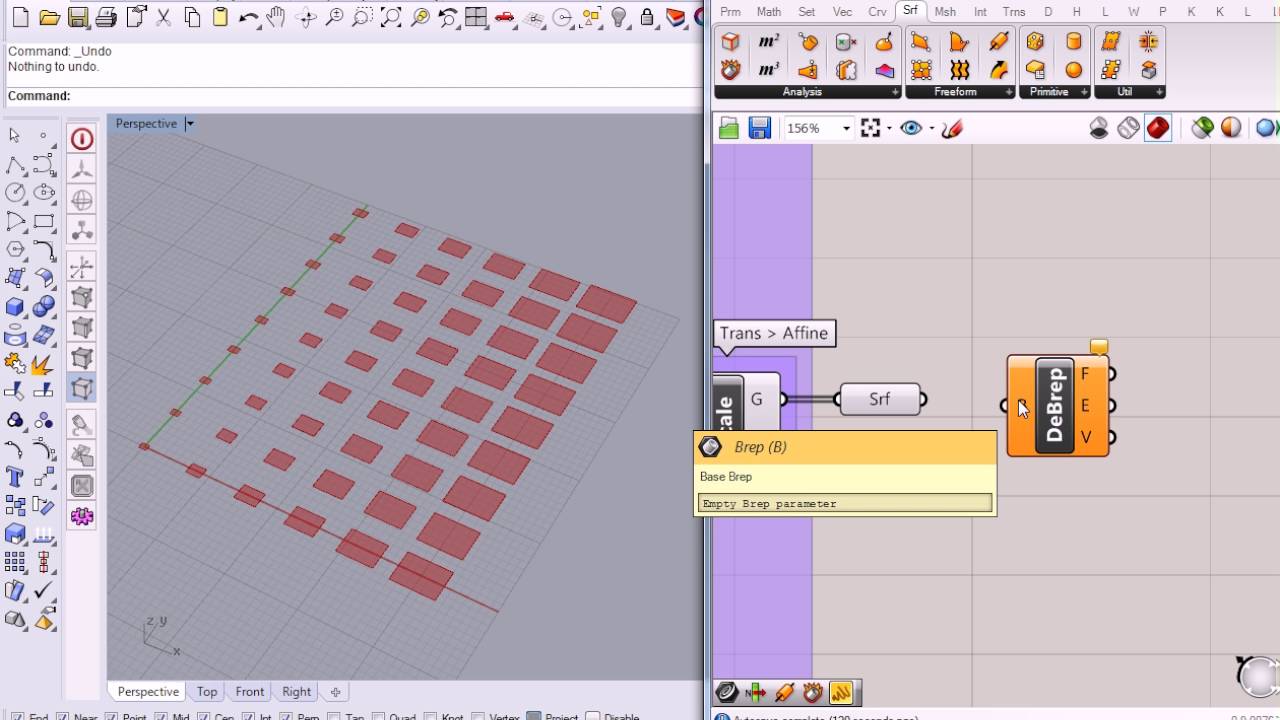 14 - Кузнечик - Изоляция элементов 01 с использованием Deconstruct Brep