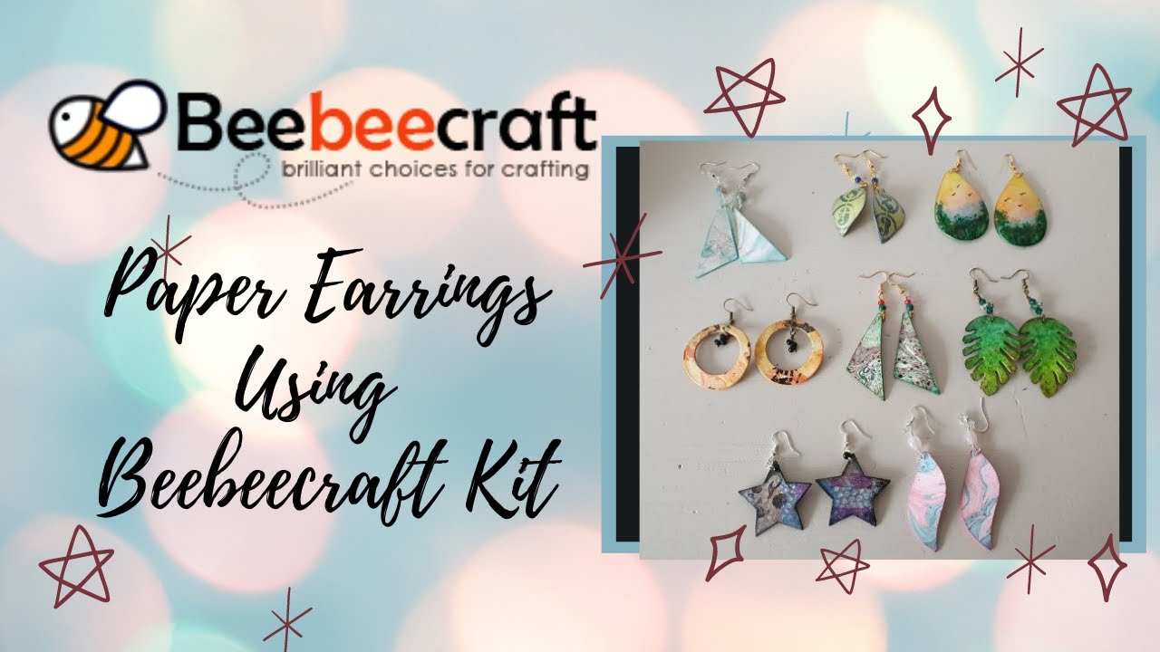 Paper earrings using Beebeecraft kit