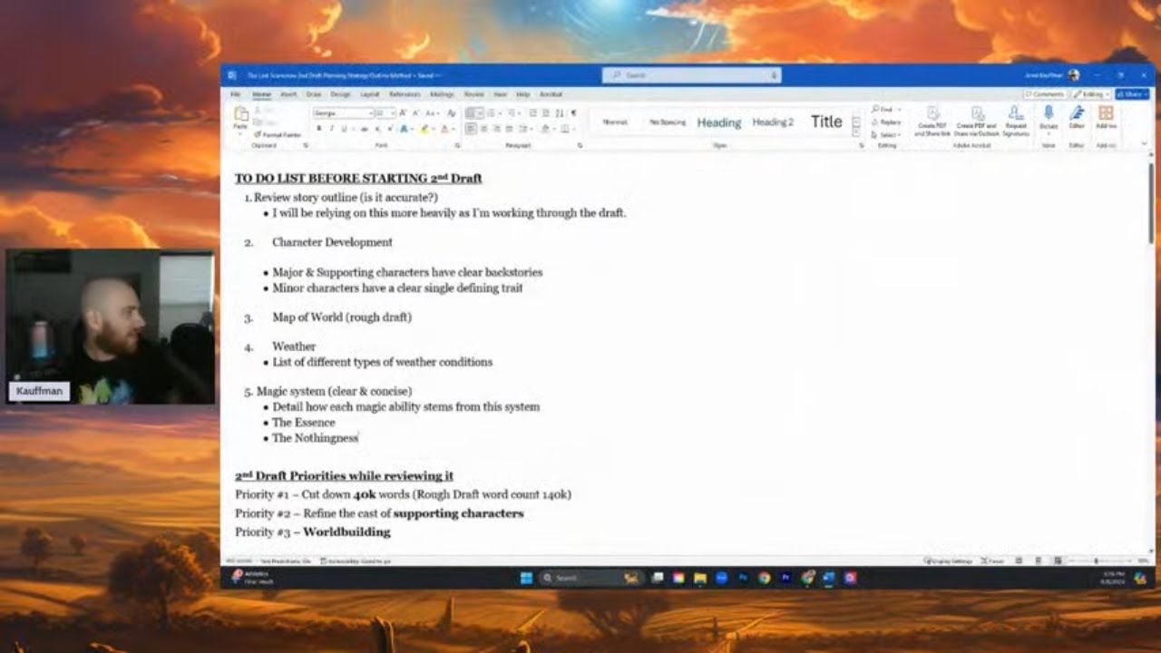 Live editing development session | a writer coach's process | 