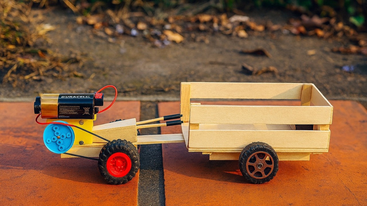 🚜 DIY DC Motor Tractor Anyone Can Build in Minutes