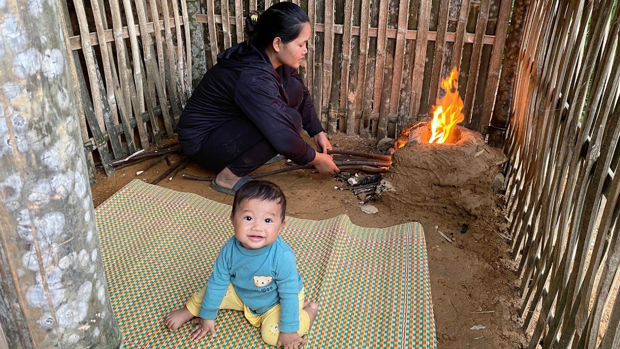 Full Video: 2 Year Journey Alone Builds Bamboo House Single Mother Abandoned - Time lapse