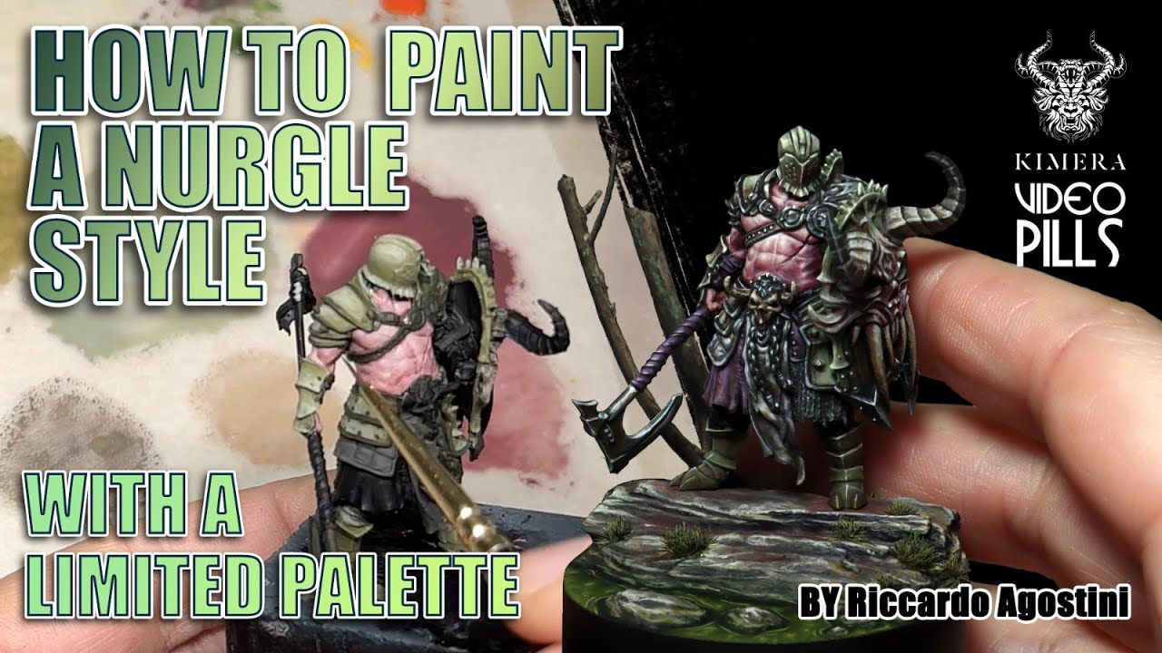 Painting a NURGLE miniature with a DESATURATED and LIMITED PALETTE - How to start the project (Pt1)
