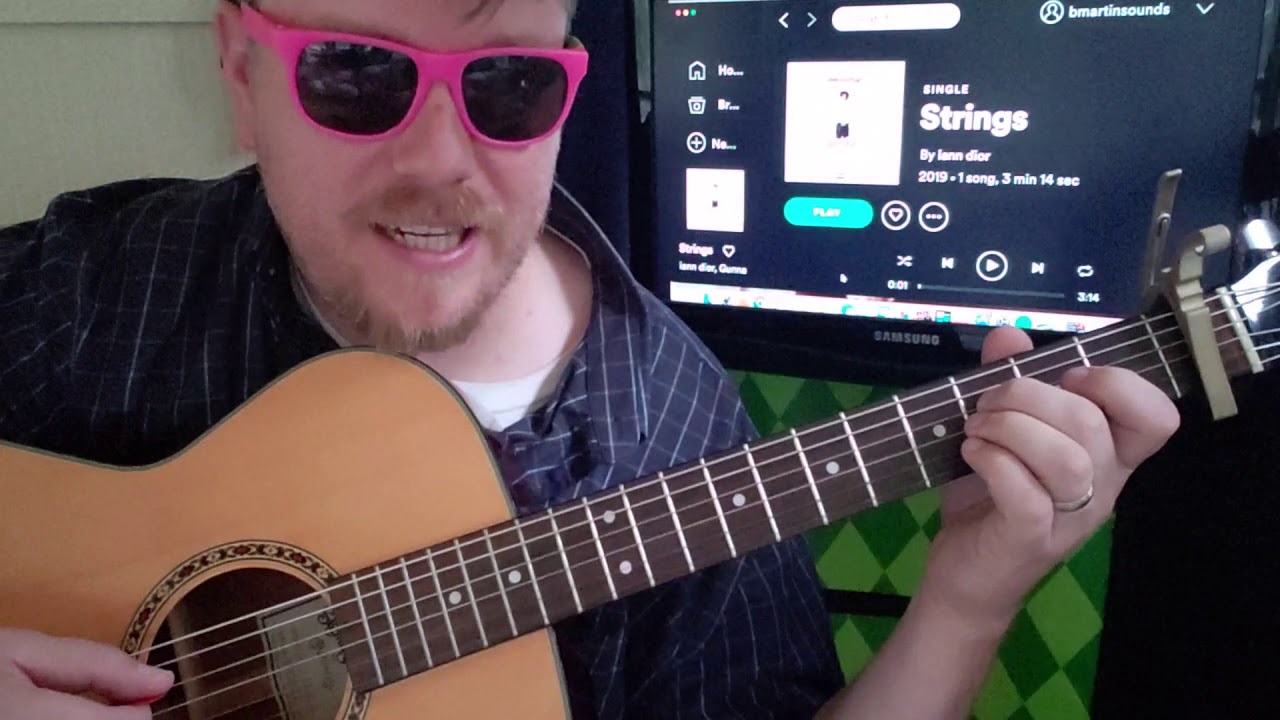 How To Play Strings (Iann Dior, Gunna) // guitar tutorial beginner fingerstyle tabs easy beginner