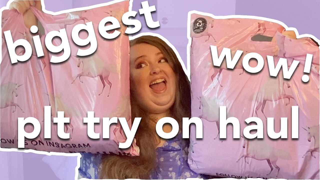 PRETTY LITTLE THING PLUS SIZE TRY ON CLOTHING HAUL | biggest PLT haul yet! 2021