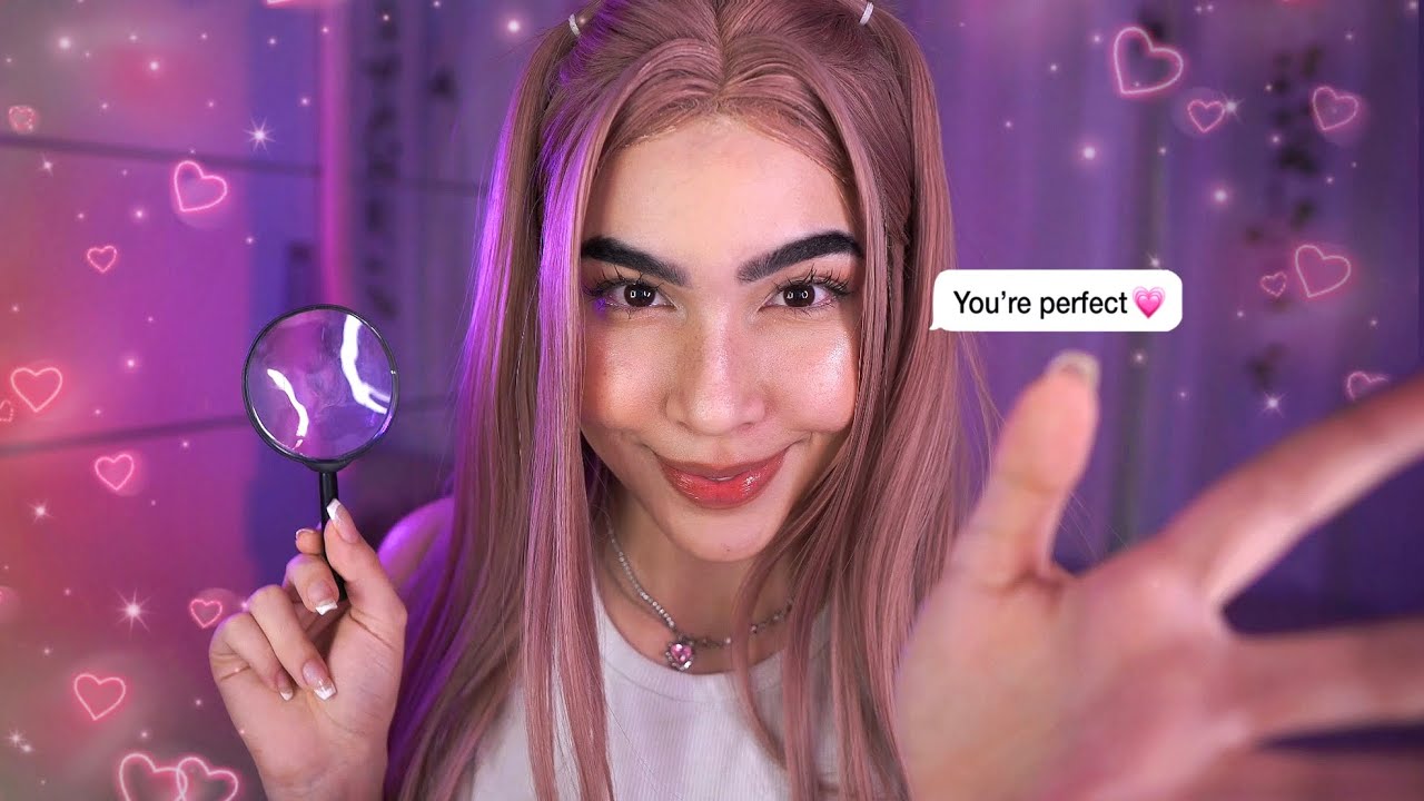 ASMR: GAROTA OBCECADA POR VOCÊ MEXE NO SEU ROSTO 🫵🏻💞 (medindo, analisando, hidratando)