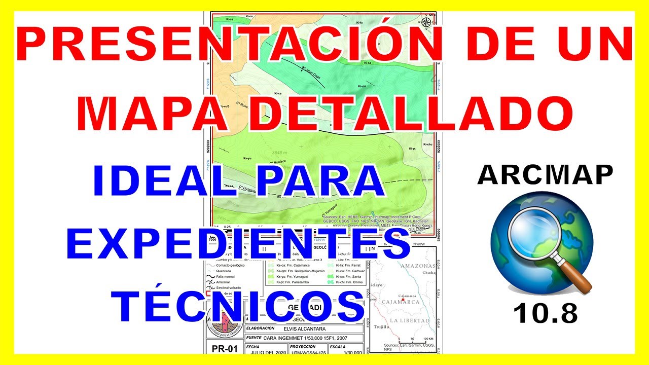 PRESENTACI&Oacute;N DE UN MAPA DETALLADO EN ARCMAP