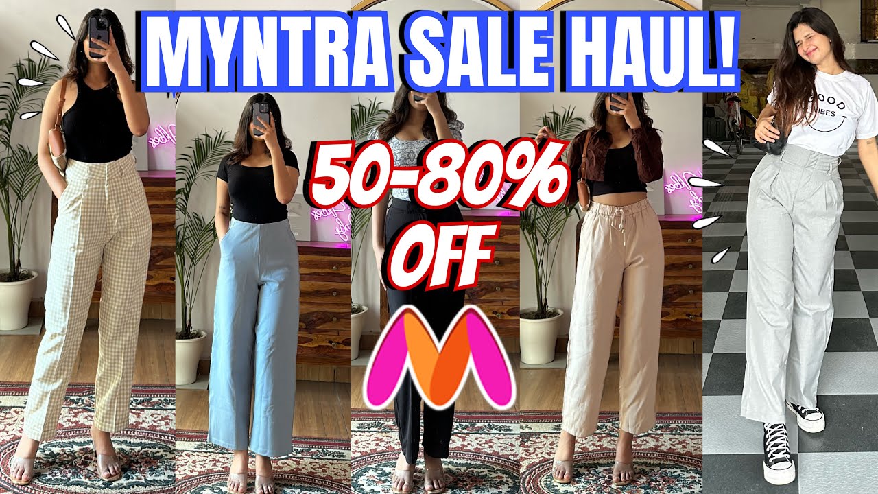 Huge Myntra Sale Haul!😍 *only TROUSERS* Affordable & Trendy || Rupal Yadav 