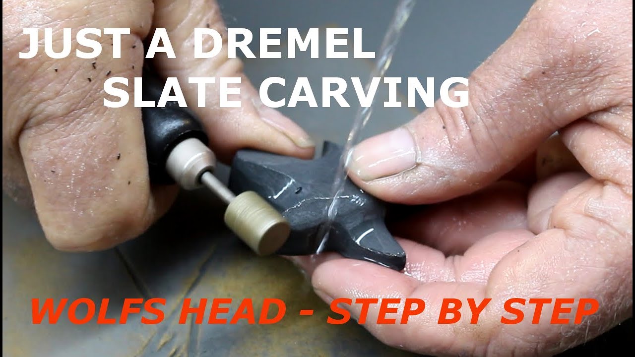 Just a Dremel, Stone Carving - Wolf Pendant. You can do this!