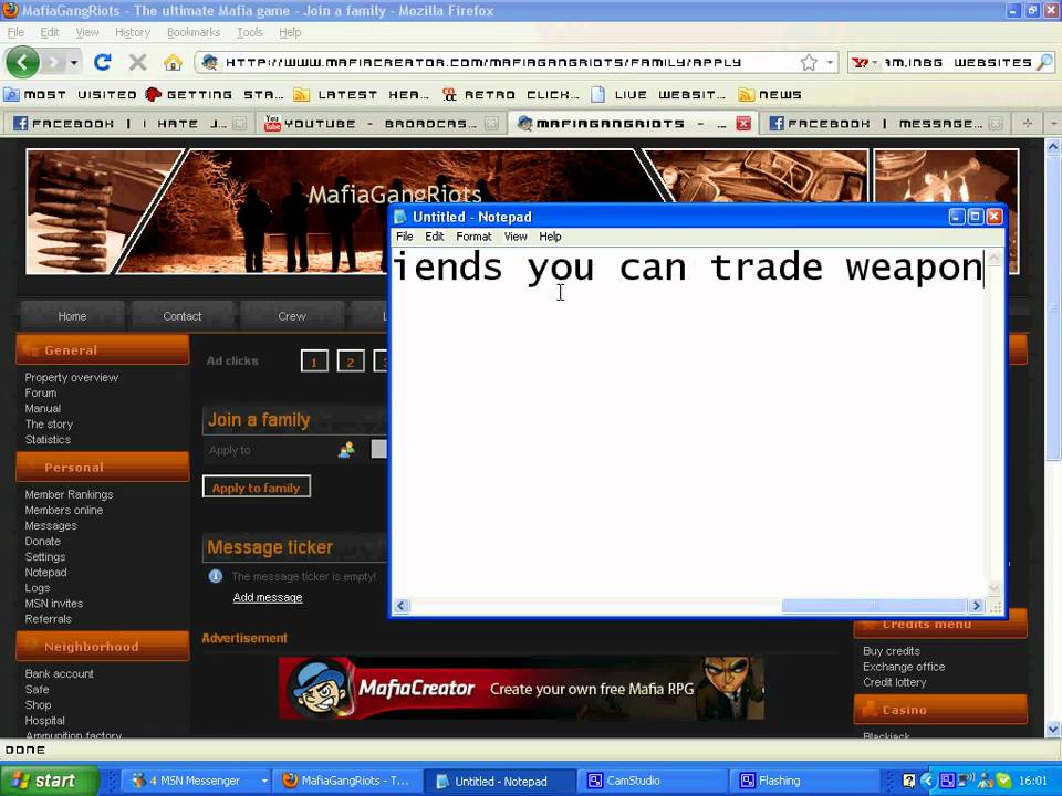 New browser based mafia game!