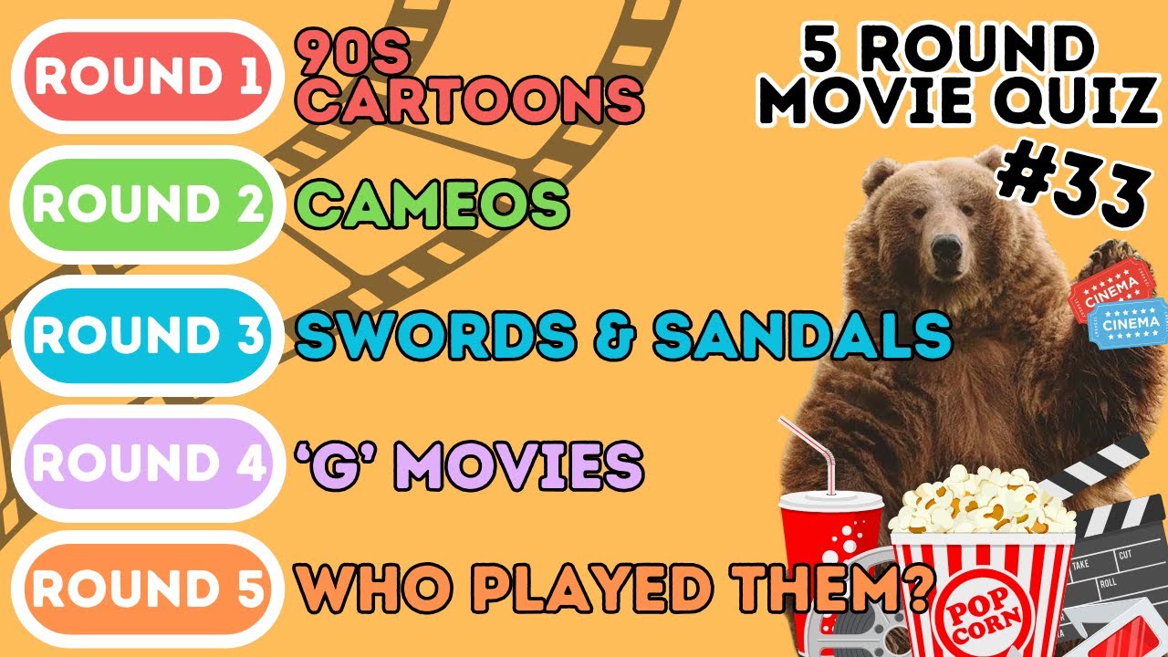 The 5 Round Movie Quiz | 90s Cartoons, Cameos, Swords & Sandals, 'G' Films and Who Played Them? (33)