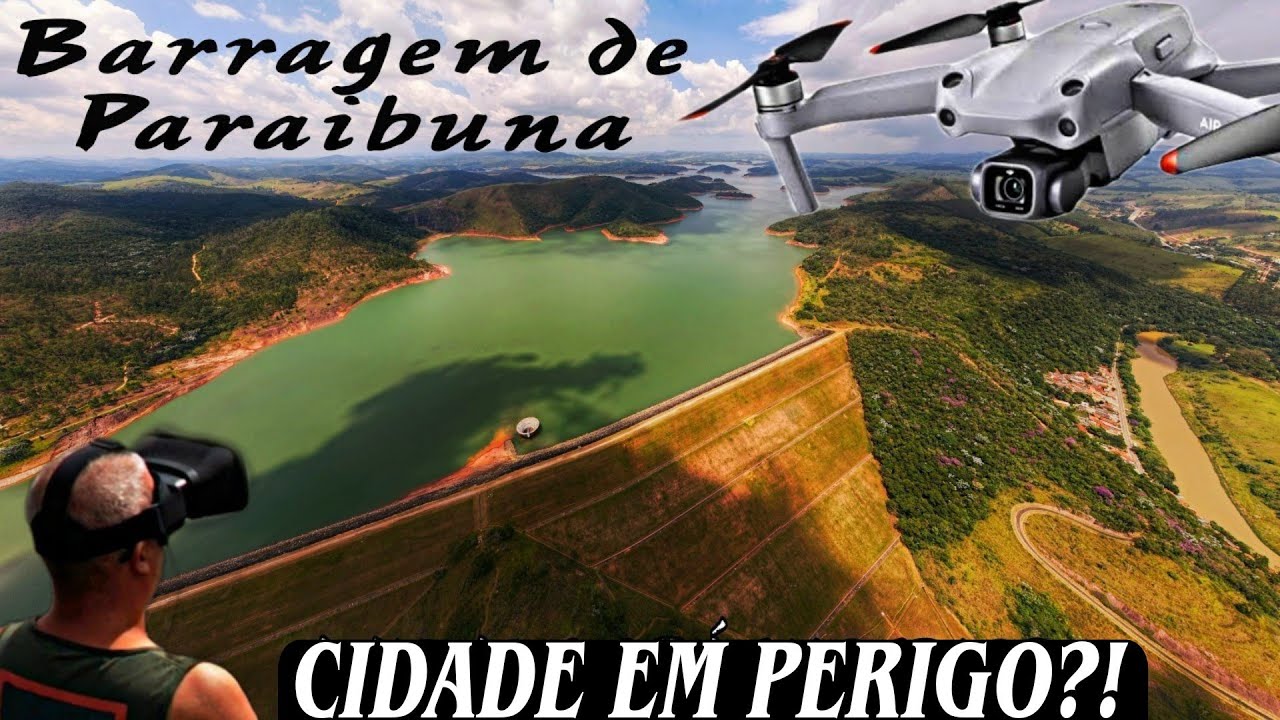PARAIBUNA em PERIGO!? - Voamos sobre a barragem da Represa!