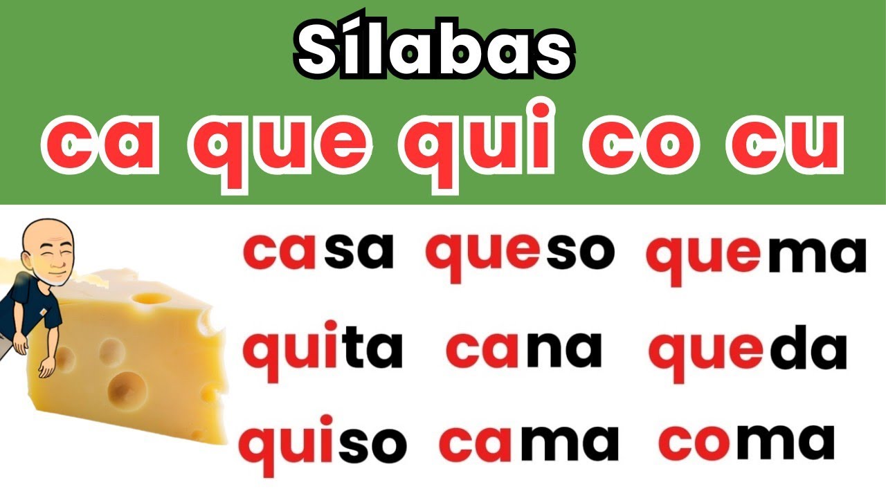 Sílabas ca que qui co cu. ¡Aprende a leer conmigo! leccion 13