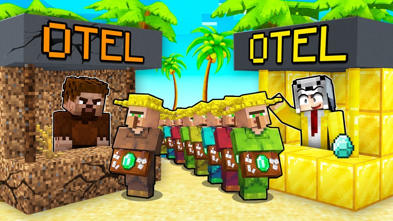 FAKİR TATİL OTELİ VS ZENGİN TATİL OTELİ 😱 - Minecraft