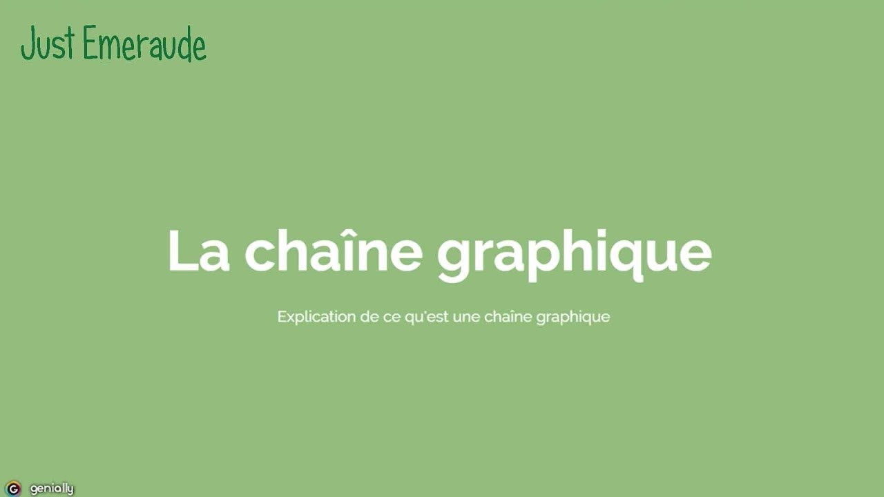 [Tuto] La chaîne graphique - J.E