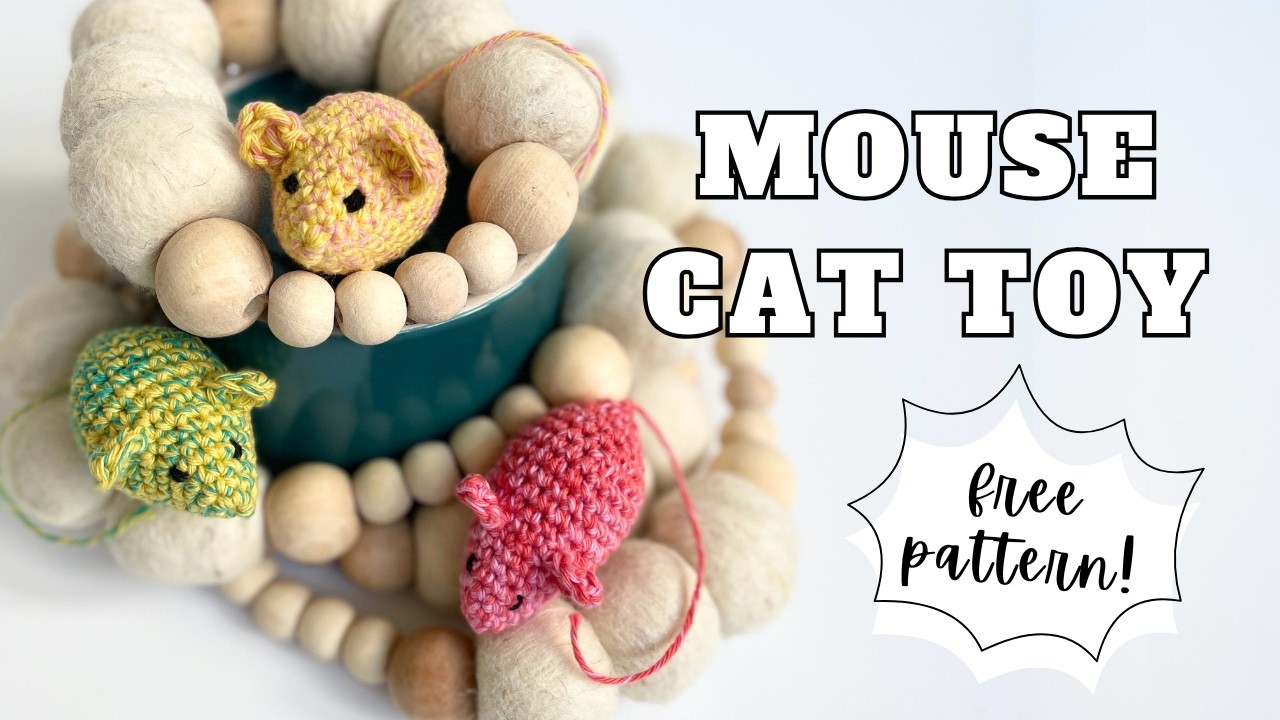 How to Crochet a Mouse Cat Toy | Free Pattern & Easy Tutorial