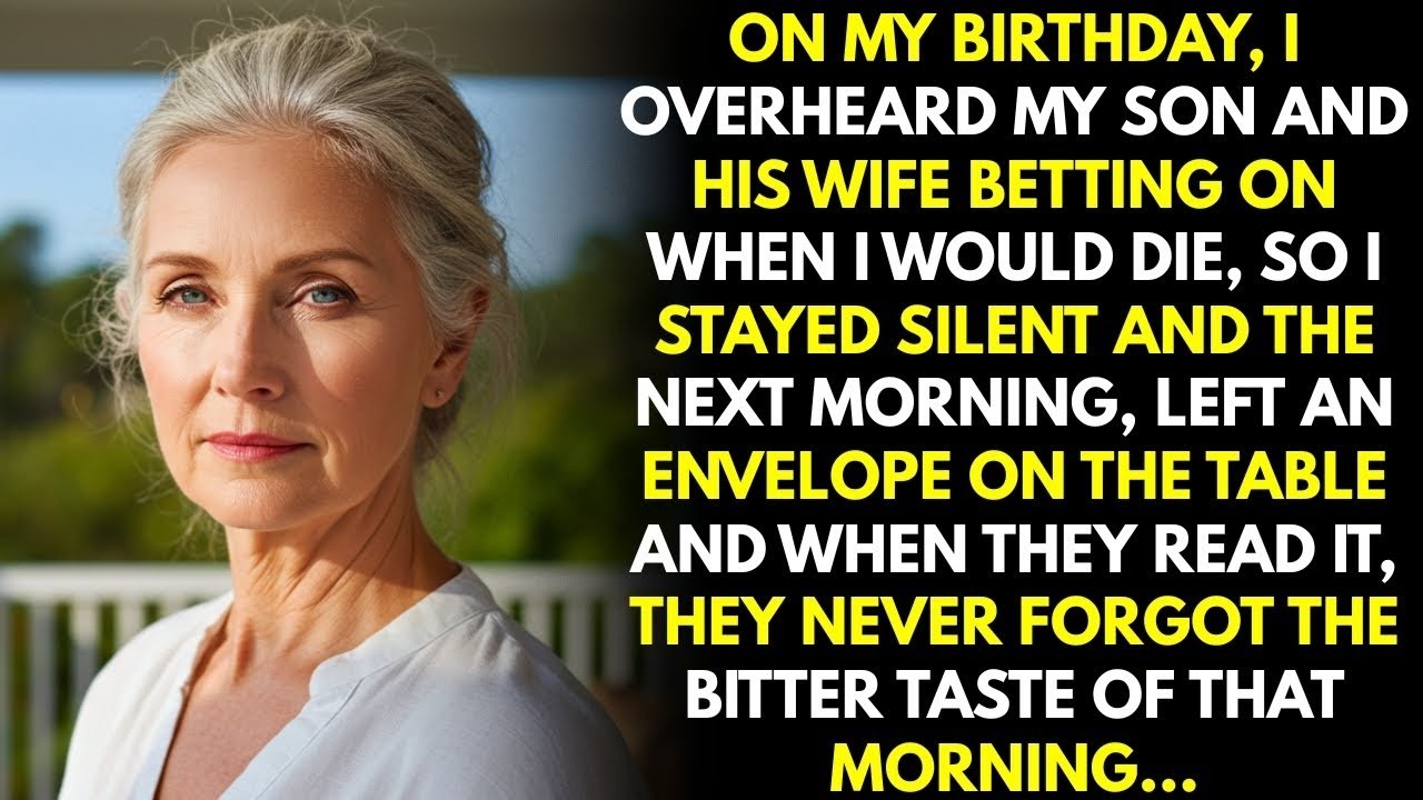 On my birthday, I overheard my son and his wife behind the door betting on when I would die, so I…