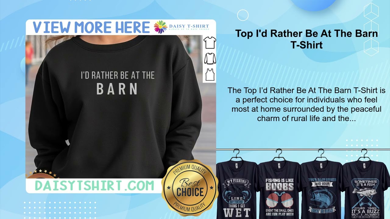 Top I'd Rather Be At The Barn T-Shirt
