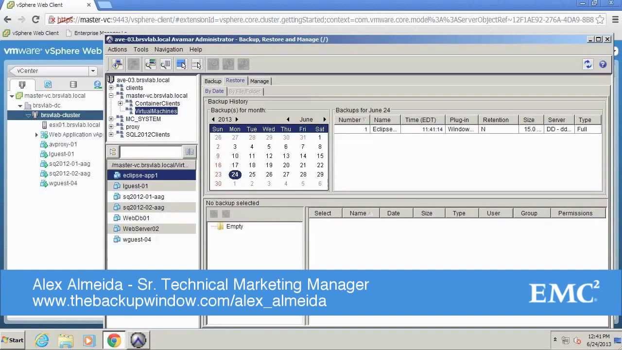 EMC Avamar 7 VM Instant Access Demo