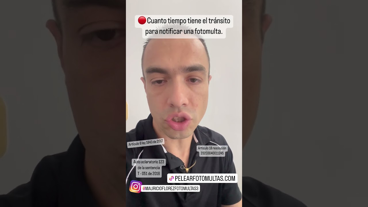 🔴 Cuanto tiempo tiene el tr&aacute;nsito para notificar una fotomulta.