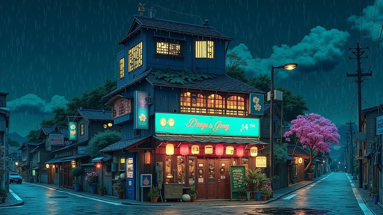 Rainy Night Lofi | Японская музыка для учебы с уютной атмосферой круглосуточного магазина