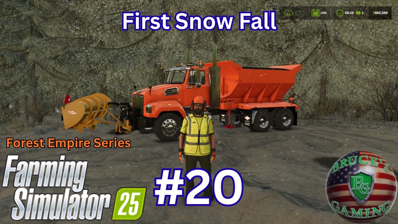 Clearing MASSIVE Snow in Farming Simulator!