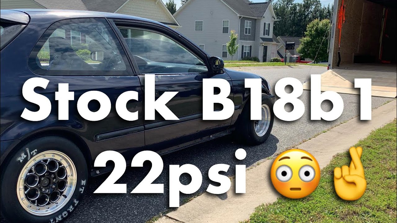 Turbo Civic Stock B18b1 22psi at Shady Side Dragway