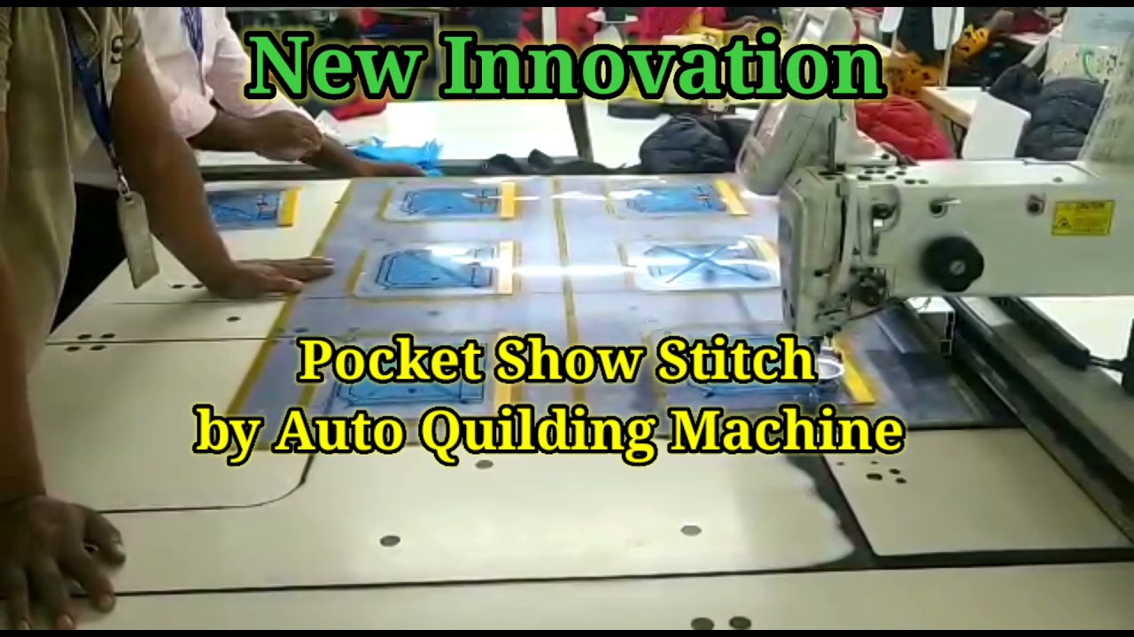 👙🦧Pocket Show Stitch 🇧🇩By Auto quilting machine 6 pocket one after another.