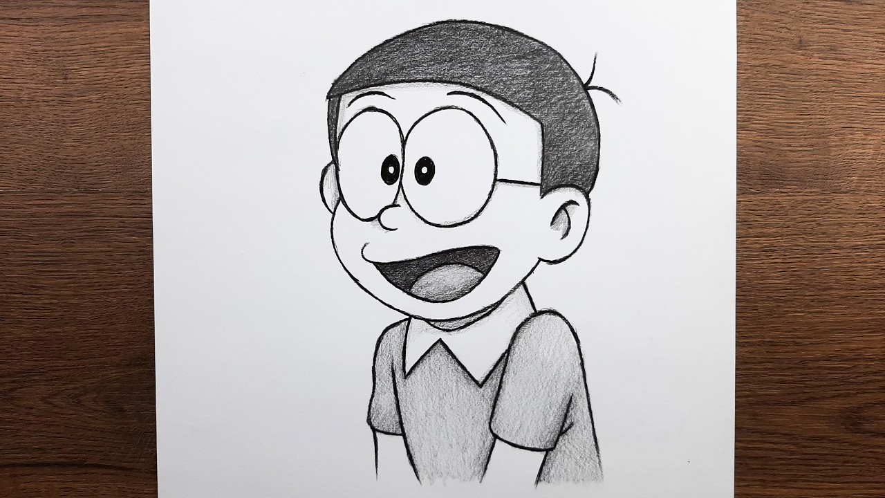 Çizim eğitimi - Nobita nasıl çizilir - Kolay adım adım öğretici karakalem çizim nasıl yapılır