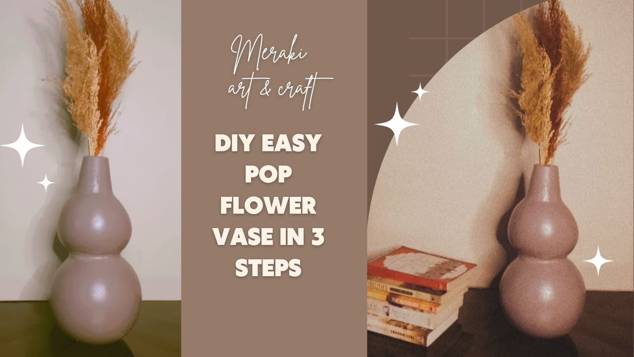 EASY DIY Flower Vase Using Balloon and Plaster of Paris At Home| Easy Tutorial| POP crafts- DIY Vase