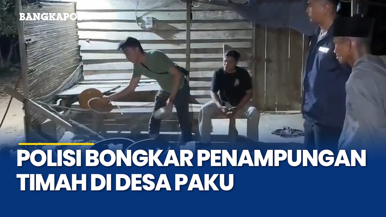 Gudang Timah Ilegal di Desa Paku Digerebek, Polisi Sita 326 Kg Pasir Timah dan Uang Rp126 Juta