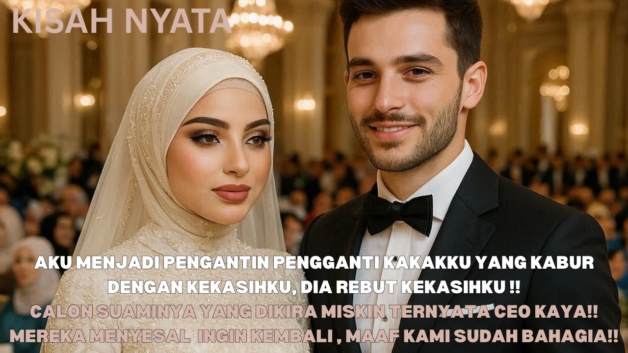 KU JADI PENGANTIN PENGGANTI KAKAKU YG KABUR DENGAN PACARKU, DIA KIRA CALON SUAMI MISKIN,DIA CEO KAYA