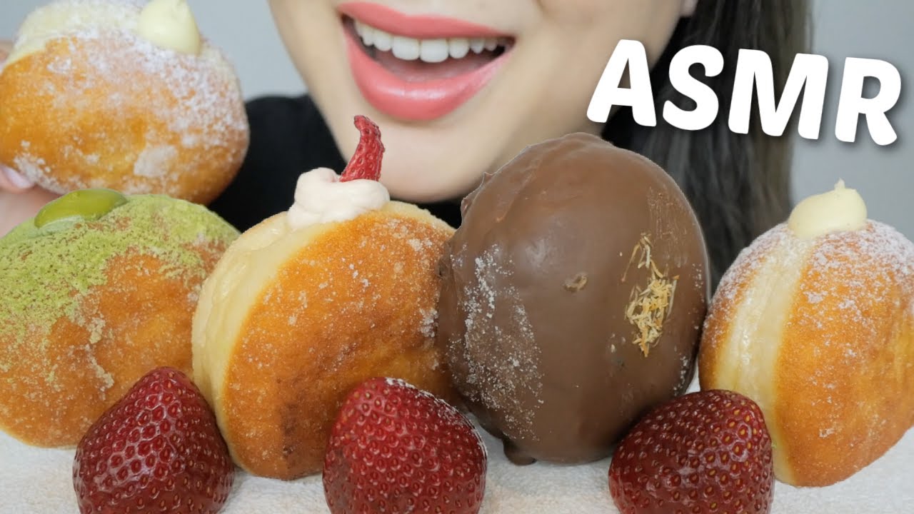 ASMR Goldie's donuts *Korean Donuts Relaxing Soft Eating Sound | N.E Let's Eat