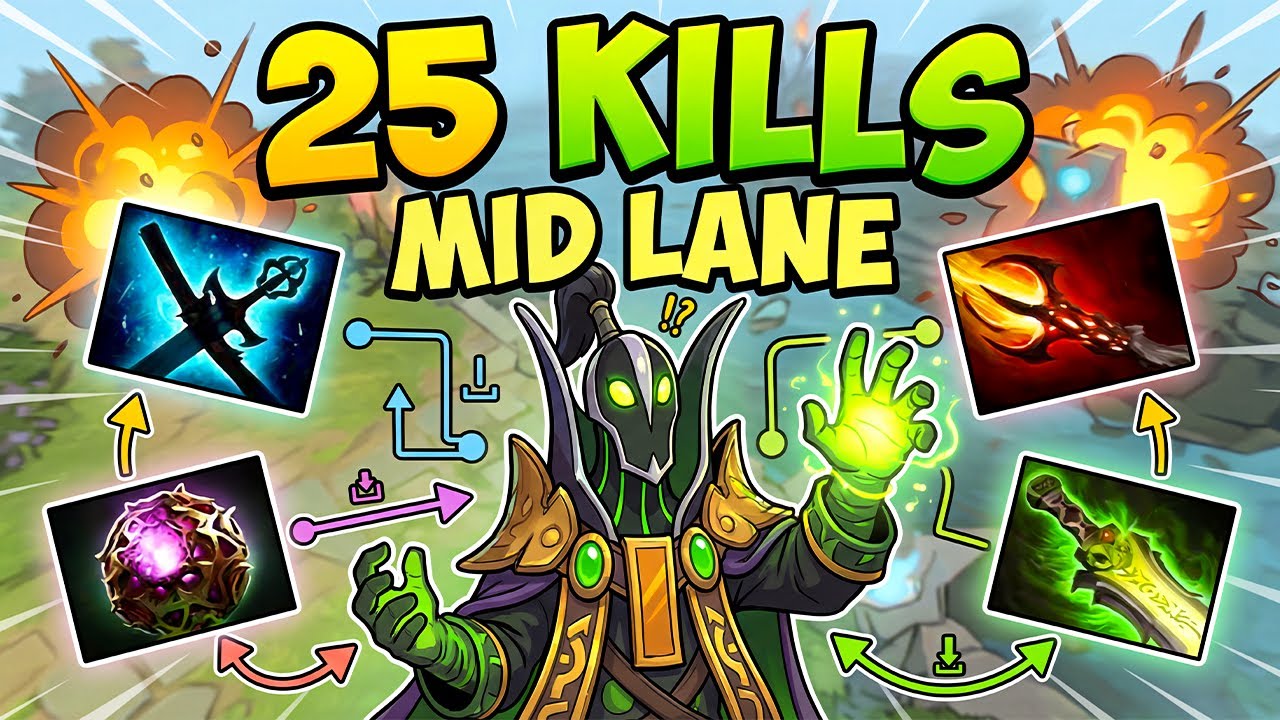 25 Kills Rubick Dota 2 ! Rubick Dota 2 Mid Lane Carry Gameplay Build Support 7.40