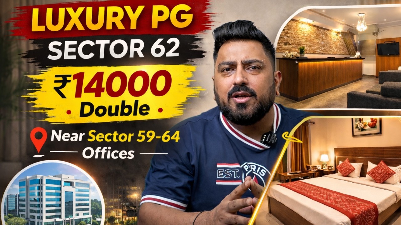 Luxury Co-living PG in Noida Sector 62 | ₹14000 Double | Near Sector 59, 60, 64 Offices